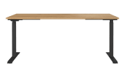 Schreibtisch GW-JET, Navarra-Eiche-Nachbildung/Schwarz