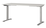 Schreibtisch GW-JET, lichtgrau/silber