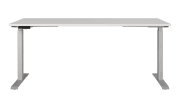 Schreibtisch GW-JET, lichtgrau/silberfarbig