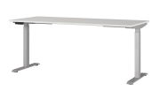 Schreibtisch GW-JET, lichtgrau/silberfarbig