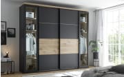 Kleiderschrank Smoothy, anthrazit/Viking Eiche-Nachbildung, 267 x 225 cm