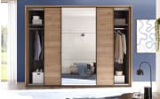 Schwebetürenschrank Bravo/Aschau, Eiche-Nachbildung, 270 x 210 cm