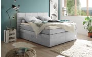 Boxspringbett Tacoma 3, Uran silver, 180 x 200 cm, inkl. Topper und Bettkasten