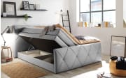 Boxspringbett Calgary 2, silver, 180 x 200 cm