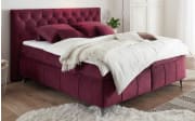 Boxspringbett Pembroke 8, burgund, 180 × 200 cm