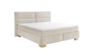 Boxspringbett Cornelia 6, Ivory, 180 x 200 cm, inkl. Topper