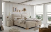 Boxspringbett Cornelia 6, Ivory, 180 x 200 cm, inkl. Topper