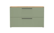 Schuhschrank Lissome, Grün/Eiche-Nachbildung, inkl. Schuhkörbe
