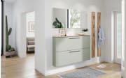 Schuhschrank Lissome, Grün/Eiche-Nachbildung, inkl. Schuhkörbe