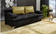 Funktionssofa Sarah, schwarz/gold