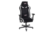 Gaming Stuhl G-30 Large, Mikrofaser schwarz, Absetzung Kunstleder weiß