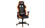 Gaming Stuhl G-10, Kunstleder schwarz, Nylonstoff orange