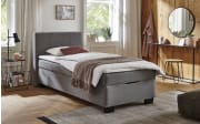 Boxspringbett BX1620 Fontana, grau, 90 x 200 cm