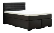 Boxspringbett BX1750 Kokomo, anthrazit, 140 x 200 cm,  mit höhenverstellbarem Kopfteil