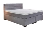 Boxspringbett BX1750 Kokomo, silber, 180 x 200 cm, mit höhenverstellbarem Kopfteil