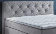 Boxspringbett BX2100 Baker, lichtgrau, 180 x 200 cm