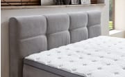 Boxspringbett BX2110 Portage, silber, 180 x 200 cm, Wendematratze Härtegrad 3 und 4