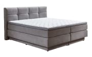 Boxspringbett BX2110 Portage, silber, 180 x 200 cm, Wendematratze Härtegrad 3 und 4