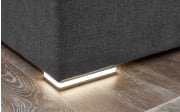 Boxspringbett BX2210 Chilton, grau, 180 x 200 cm, inkl. LED-Fußbeleuchtung