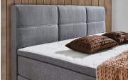 Boxspringbett BX2360 Kenora, grau, 180 x 200 cm, inkl. integriertem Topper