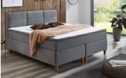 Boxspringbett BX2360 Kenora, grau, 180 x 200 cm, inkl. integriertem Topper