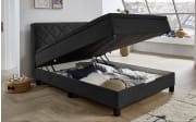 Boxspringbett BX2280 Jeff, schwarz, 120 x 200 cm