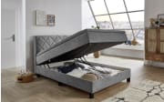 Boxspringbett BX2280 Jeff, grau, 140 x 200 cm