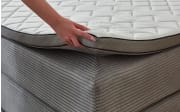 Boxspringbett Kurt, grau, 120 x 200 cm,  Härtegrad 2/3