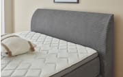 Boxspringbett Kurt, grau, 120 x 200 cm,  Härtegrad 2/3