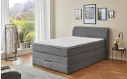 Boxspringbett Kurt, grau, 120 x 200 cm,  Härtegrad 2/3