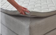 Boxspringbett Kurt, silber, 120 x 200 cm