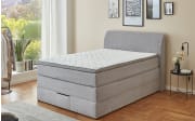 Boxspringbett Kurt, silber, 120 x 200 cm