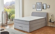 Boxspringbett Kurt, silber, 140 x 200 cm