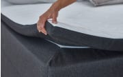 Boxspringbett Surrey, anthrazit, 140 x 200 cm, inkl. Topper