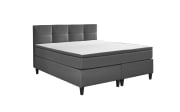 Boxspringbett Surrey, anthrazit, 140 x 200 cm, inkl. Topper