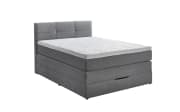 Boxspringbett Krems, silber, 140 x 200 cm, inkl. Bettkasten