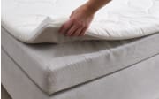 Boxspringbett Villach, silber, 140 x 200 cm, inkl. Topper
