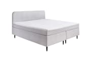 Boxspringbett Villach, silber, 140 x 200 cm, inkl. Topper