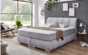 Boxspringbett Graz, silber, 180 x 200 cm, inkl. Topper