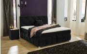 Boxspringbett Bella, schwarz, 180 x 200 cm, Härtegrad medium und fest