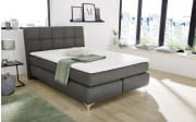 Boxspringbett Bea, grau, 140 x 200 cm, inkl. Topper