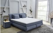 Boxspringbett Carla Mix, blau, 180 x 200 cm, Härtegrad medium und fest