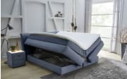 Boxspringbett Carla Mix, blau, 180 x 200 cm, Härtegrad medium und fest