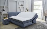 Boxspringbett Carla Mix, blau, 180 x 200 cm, Härtegrad medium und fest