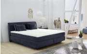 Boxspringbett Carla Mix, dunkelblau, 180 x 200 cm, Härtegrad medium und fest