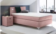 Boxspringbett Nora, rosa, 120 x 200 cm