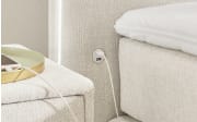 Boxspringbett Livia Mix, beige, 180 x 200 cm,H3/H4, inkl. 2 USB-Ladeports