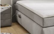 Boxspringbett Livia Mix, grau, 180 x 200 cm, H3/H4, inkl. 2 USB-Ladeports