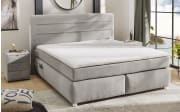 Boxspringbett Livia Mix, grau, 180 x 200 cm, H3/H4, inkl. 2 USB-Ladeports