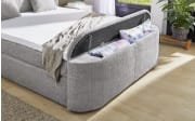 Boxspringbett Pia Max, hellgrau, 180 x 200 cm